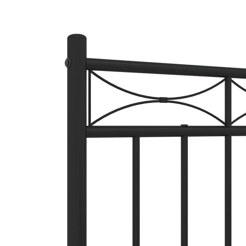 Casa si Gradina - Mobilier - Paturi si accesorii - Paturi - Cadru de pat metalic cu tablie, negru, 120x190 cm - Infinity.ro