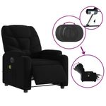 Ingrijire personala si Cosmetice - Sanatate si wellness - Articole wellness - Fotolii de masaj - Fotoliu electric de masaj rabatabil, negru, textil - Infinity.ro