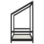 Casa si Gradina - Mobilier - Mobilier copii - Patuturi copii - Cadru de pat pentru copii negru 2x(80x160) cm lemn masiv de pin - Infinity.ro
