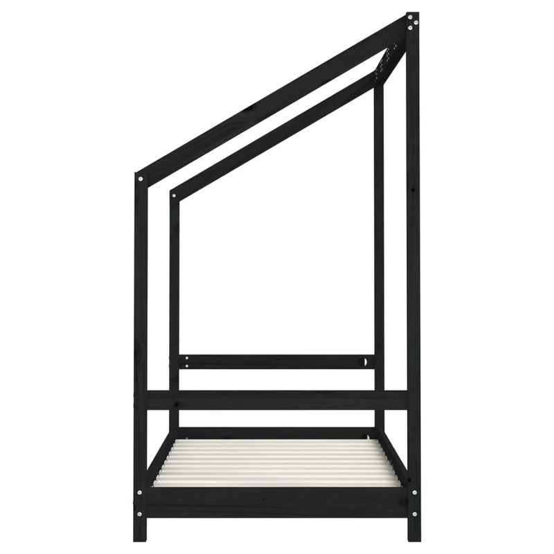 Casa si Gradina - Mobilier - Mobilier copii - Patuturi copii - Cadru de pat pentru copii negru 2x(80x160) cm lemn masiv de pin - Infinity.ro