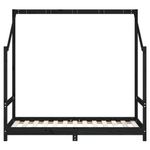 Casa si Gradina - Mobilier - Mobilier copii - Patuturi copii - Cadru de pat pentru copii negru 2x(80x160) cm lemn masiv de pin - Infinity.ro