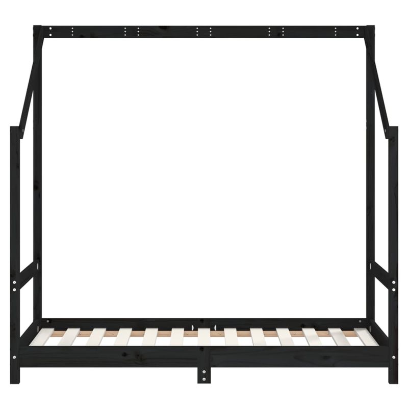 Casa si Gradina - Mobilier - Mobilier copii - Patuturi copii - Cadru de pat pentru copii negru 2x(80x160) cm lemn masiv de pin - Infinity.ro