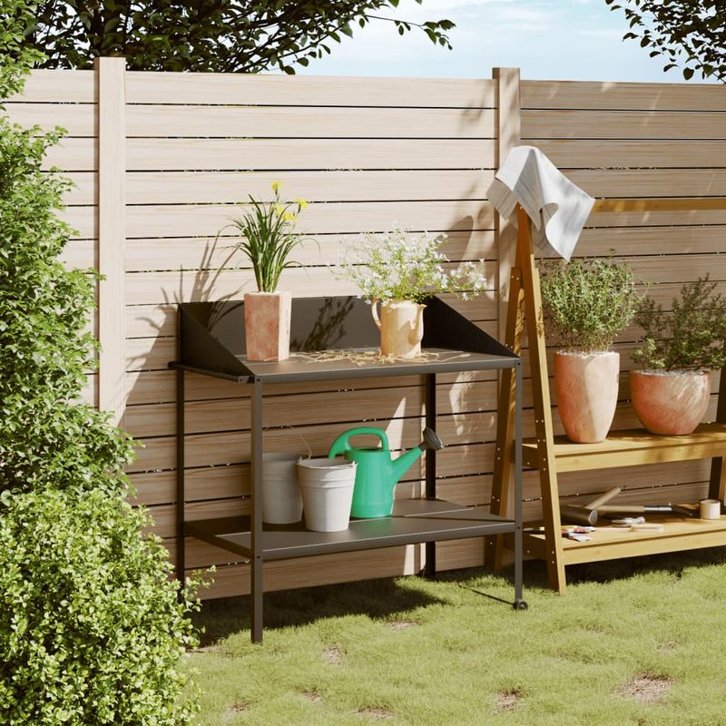 Casa si Gradina - Gradinarit si plante - Plante si ghivece - Ghivece si suporturi - Suport de plante, antracit, 100x54,5x100 cm, otel galvanizat - Infinity.ro