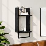Casa si Gradina - Mobilier - Biblioteci si rafturi - Rafturi - Raft de perete cu bare, negru, 30x25x65 cm - Infinity.ro