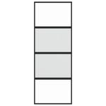 Casa si Gradina - Constructii - Usi interior, exterior si garaj - Usi garaj - Usa glisanta, negru, 76x205 cm, sticla securizata si aluminiu - Infinity.ro