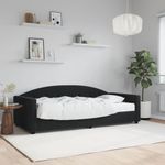 Casa si Gradina - Mobilier - Paturi si accesorii - Paturi - Pat de zi cu saltea, negru, 90x190 cm, catifea - Infinity.ro