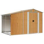 Casa si Gradina - Gradina si terasa - Casute de gradina - Sopron de gradina maro deschis 277x192,5x179 cm otel galvanizat - Infinity.ro