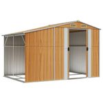 Casa si Gradina - Gradina si terasa - Casute de gradina - Sopron de gradina maro deschis 277x192,5x179 cm otel galvanizat - Infinity.ro