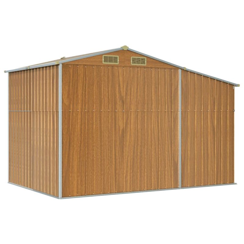 Casa si Gradina - Gradina si terasa - Casute de gradina - Sopron de gradina maro deschis 277x192,5x179 cm otel galvanizat - Infinity.ro