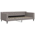 Casa si Gradina - Mobilier - Paturi si accesorii - Paturi - Pat de zi cu extensie si sertare, gri taupe, 100x200 cm, textil - Infinity.ro