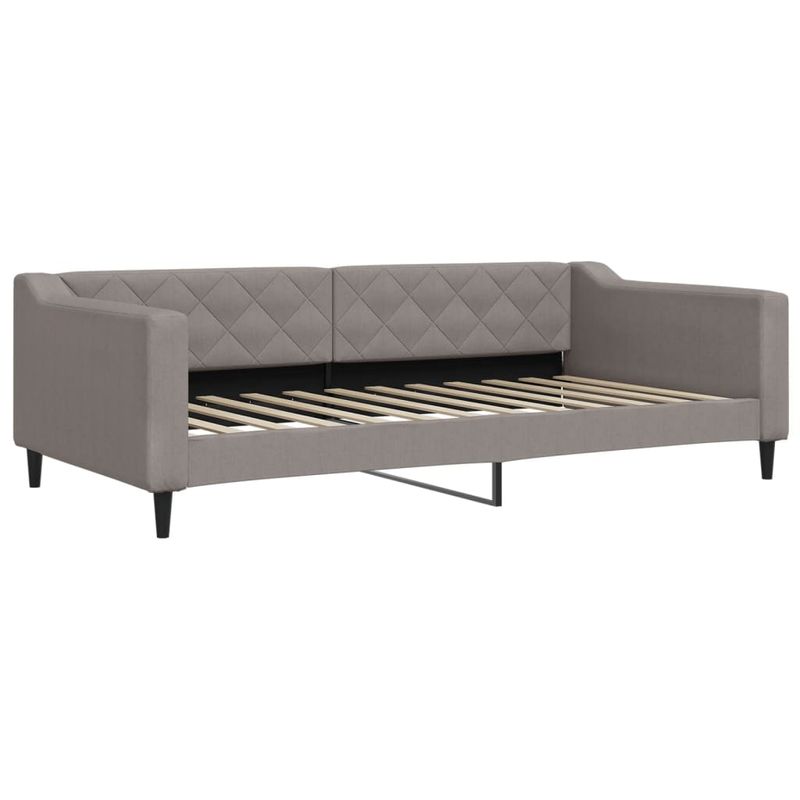 Casa si Gradina - Mobilier - Paturi si accesorii - Paturi - Pat de zi cu extensie si sertare, gri taupe, 100x200 cm, textil - Infinity.ro