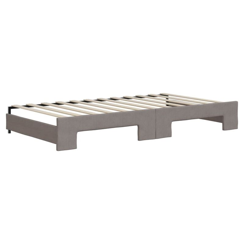 Casa si Gradina - Mobilier - Paturi si accesorii - Paturi - Pat de zi cu extensie si sertare, gri taupe, 100x200 cm, textil - Infinity.ro