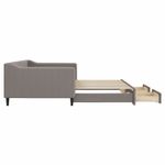 Casa si Gradina - Mobilier - Paturi si accesorii - Paturi - Pat de zi cu extensie si sertare, gri taupe, 100x200 cm, textil - Infinity.ro