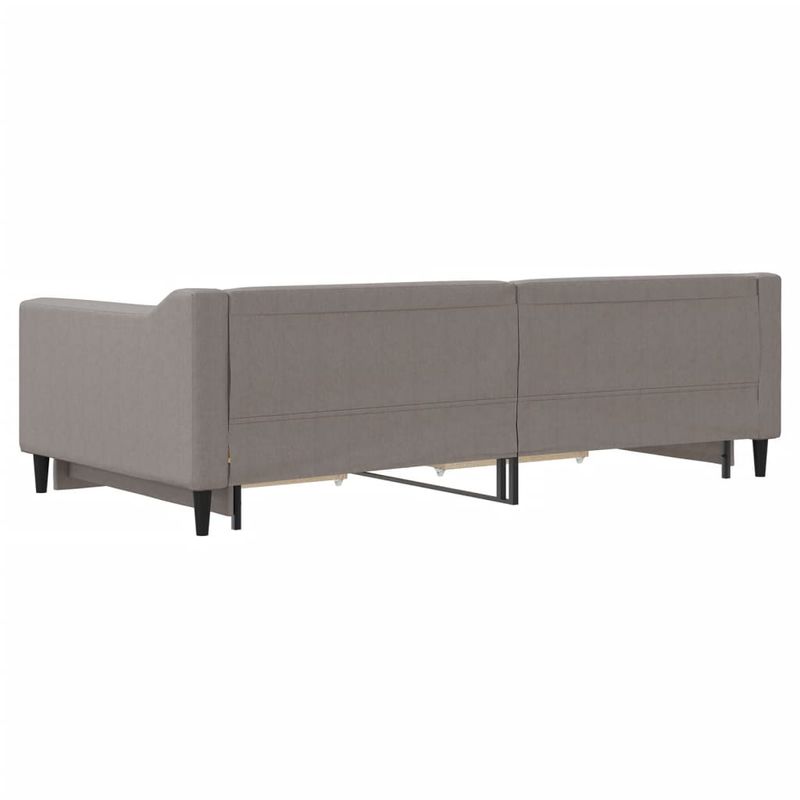 Casa si Gradina - Mobilier - Paturi si accesorii - Paturi - Pat de zi cu extensie si sertare, gri taupe, 100x200 cm, textil - Infinity.ro