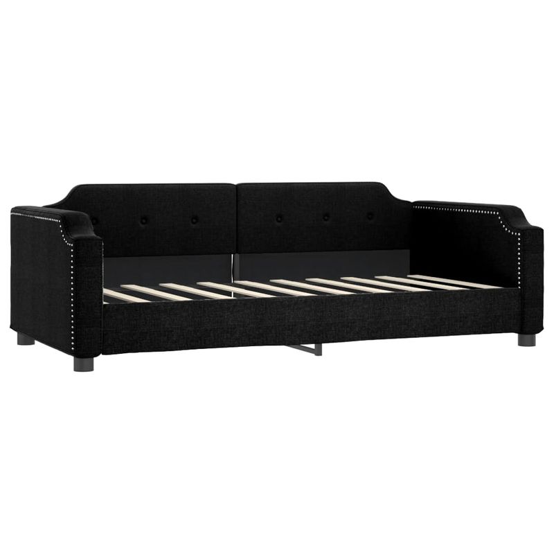 Casa si Gradina - Mobilier - Paturi si accesorii - Paturi - Pat de zi cu extensie, negru, 90x190 cm, textil - Infinity.ro