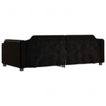 Casa si Gradina - Mobilier - Paturi si accesorii - Paturi - Pat de zi cu extensie, negru, 90x190 cm, textil - Infinity.ro