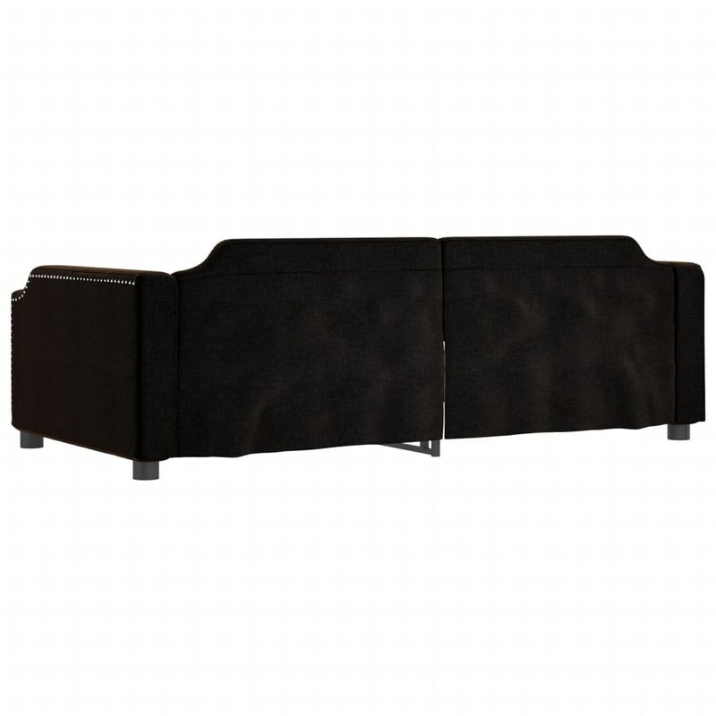 Casa si Gradina - Mobilier - Paturi si accesorii - Paturi - Pat de zi cu extensie, negru, 90x190 cm, textil - Infinity.ro