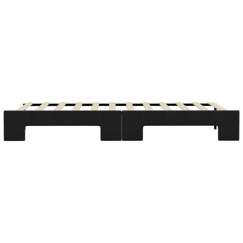 Casa si Gradina - Mobilier - Paturi si accesorii - Paturi - Pat de zi cu extensie, negru, 90x190 cm, textil - Infinity.ro
