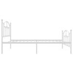 Casa si Gradina - Mobilier - Paturi si accesorii - Paturi - Cadru de pat metalic cu tablie de cap/picioare, alb, 75x190 cm - Infinity.ro
