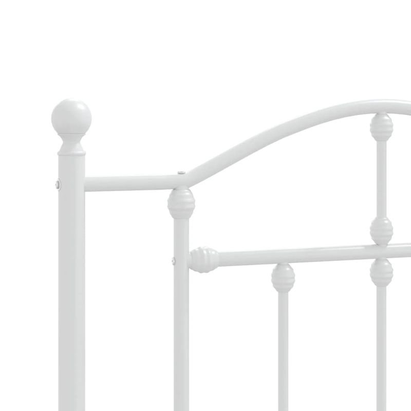 Casa si Gradina - Mobilier - Paturi si accesorii - Paturi - Cadru de pat metalic cu tablie de cap/picioare, alb, 75x190 cm - Infinity.ro