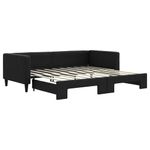 Casa si Gradina - Mobilier - Paturi si accesorii - Paturi - Pat de zi cu extensie, negru, 90x190 cm, textil - Infinity.ro
