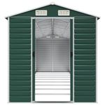 Casa si Gradina - Gradina si terasa - Casute de gradina - Sopron de gradina, verde, 191x810x198 cm, otel zincat - Infinity.ro