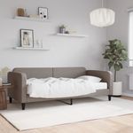 Casa si Gradina - Mobilier - Paturi si accesorii - Paturi - Pat de zi cu saltea, gri taupe, 90x200 cm, textil - Infinity.ro