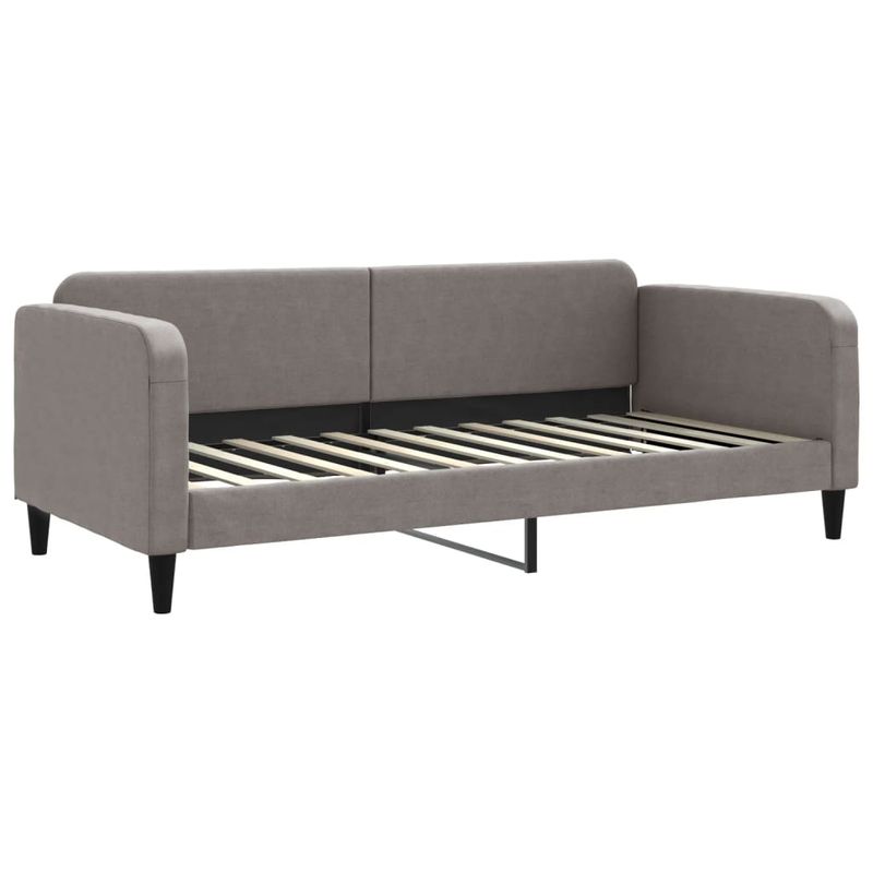 Casa si Gradina - Mobilier - Paturi si accesorii - Paturi - Pat de zi cu saltea, gri taupe, 90x200 cm, textil - Infinity.ro