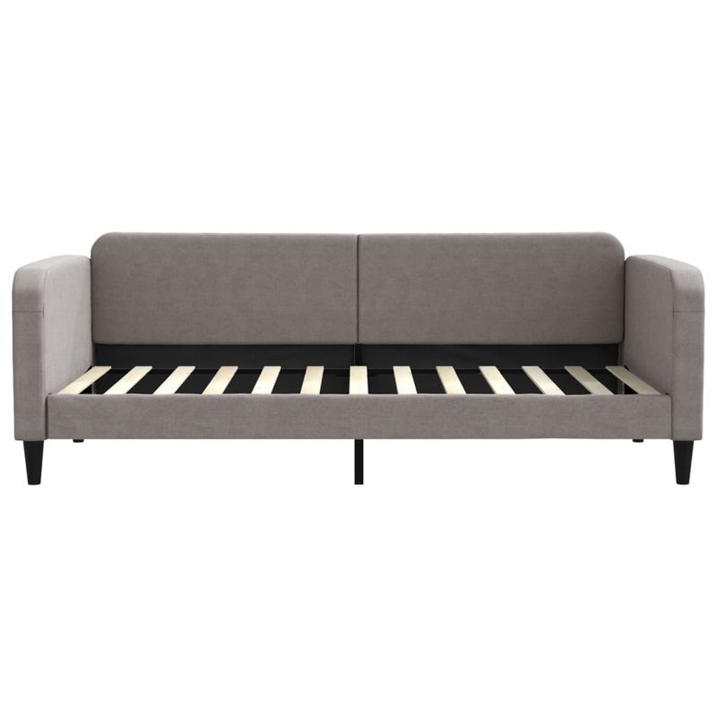 Casa si Gradina - Mobilier - Paturi si accesorii - Paturi - Pat de zi cu saltea, gri taupe, 90x200 cm, textil - Infinity.ro