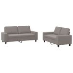 Casa si Gradina - Mobilier - Seturi de mobilier - Seturi living - Set de canapele, 2 piese, gri taupe, material - Infinity.ro