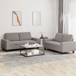 Casa si Gradina - Mobilier - Seturi de mobilier - Seturi living - Set de canapele, 2 piese, gri taupe, material - Infinity.ro