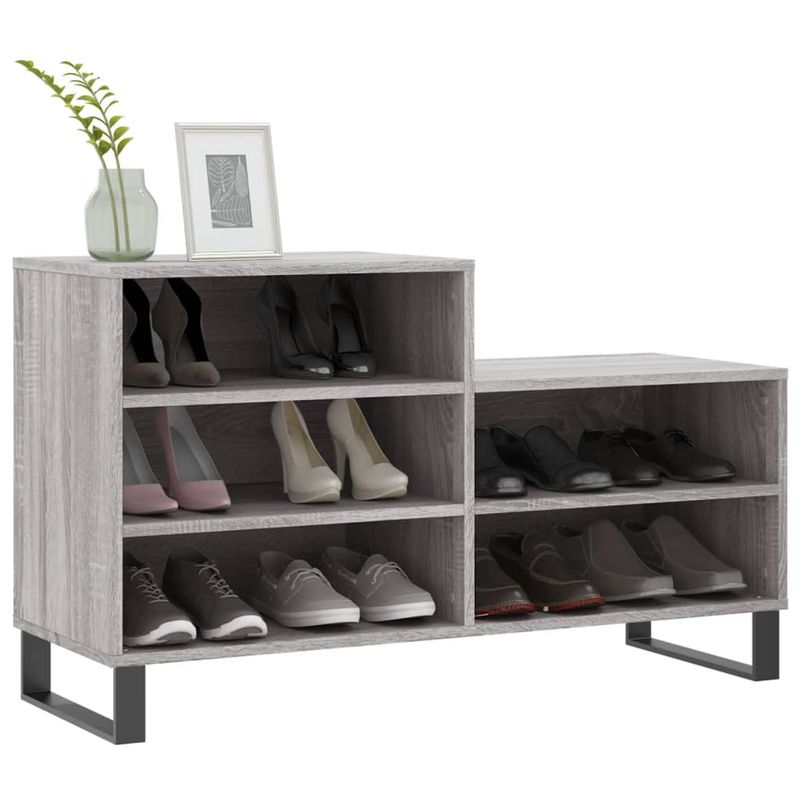 Casa si Gradina - Mobilier - Organizare si depozitare - Organizator incaltaminte - Pantofar, gri sonoma, 102x36x60 cm, lemn prelucrat - Infinity.ro