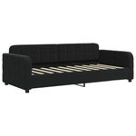 Casa si Gradina - Mobilier - Paturi si accesorii - Paturi - Pat de zi, negru, 90x190 cm, catifea - Infinity.ro