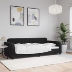 Casa si Gradina - Mobilier - Paturi si accesorii - Paturi - Pat de zi, negru, 90x190 cm, catifea - Infinity.ro