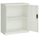 Casa si Gradina - Constructii - Depozitare, transport si protectie - Rafturi, fisete si vestiare - Fiset, gri deschis, 79x40x90 cm, otel - Infinity.ro