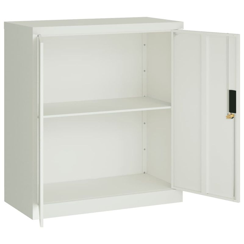 Casa si Gradina - Constructii - Depozitare, transport si protectie - Rafturi, fisete si vestiare - Fiset, gri deschis, 79x40x90 cm, otel - Infinity.ro