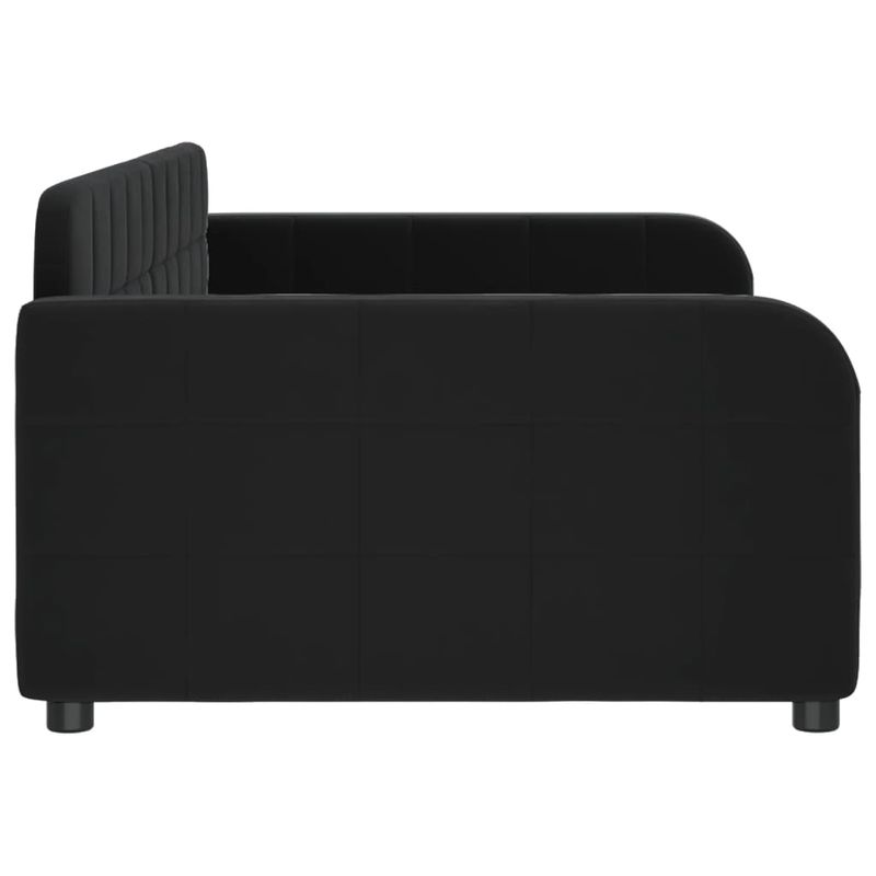 Casa si Gradina - Mobilier - Paturi si accesorii - Paturi - Pat de zi, negru, 90x190 cm, catifea - Infinity.ro