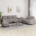 Casa si Gradina - Mobilier - Seturi de mobilier - Seturi living - Set de canapele, 3 piese, gri taupe, textil - Infinity.ro