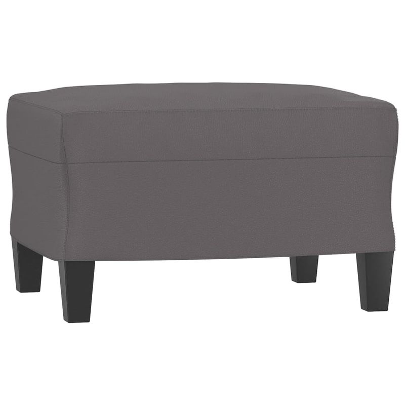 Casa si Gradina - Mobilier - Canapele si coltare - Canapele - Canapea cu 3 locuri si taburet, gri, 180 cm, piele ecologica - Infinity.ro