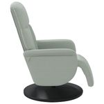 Casa si Gradina - Mobilier - Scaune si fotolii - Fotolii - Fotoliu rabatabil cu taburet, gri deschis, catifea - Infinity.ro