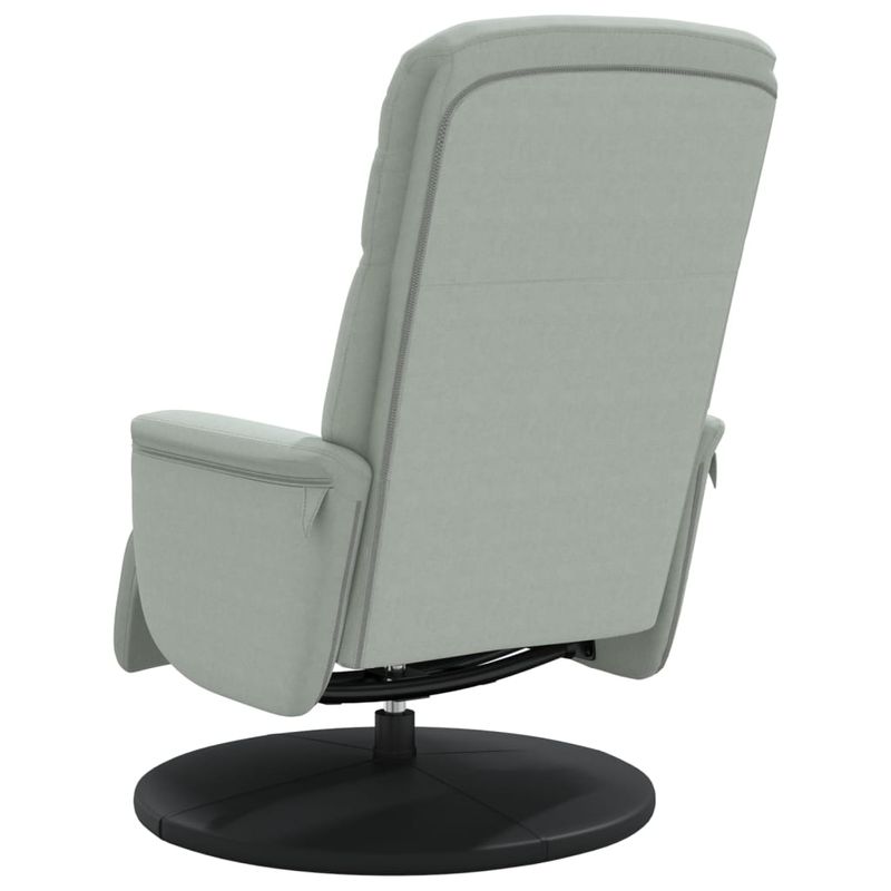 Casa si Gradina - Mobilier - Scaune si fotolii - Fotolii - Fotoliu rabatabil cu taburet, gri deschis, catifea - Infinity.ro