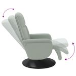 Casa si Gradina - Mobilier - Scaune si fotolii - Fotolii - Fotoliu rabatabil cu taburet, gri deschis, catifea - Infinity.ro