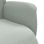 Casa si Gradina - Mobilier - Scaune si fotolii - Fotolii - Fotoliu rabatabil cu taburet, gri deschis, catifea - Infinity.ro