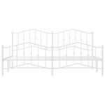 Casa si Gradina - Mobilier - Paturi si accesorii - Paturi - Cadru pat metalic cu tablie de cap/picioare , alb, 200x200 cm - Infinity.ro
