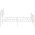 Casa si Gradina - Mobilier - Paturi si accesorii - Paturi - Cadru pat metalic cu tablie de cap/picioare , alb, 200x200 cm - Infinity.ro