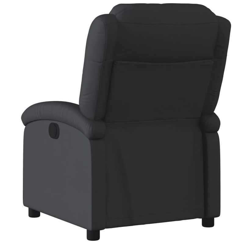 Casa si Gradina - Mobilier - Scaune si fotolii - Fotolii - Fotoliu rabatabil electric, negru, piele naturala - Infinity.ro