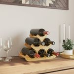 Casa si Gradina - Bucatarie si vesela - Accesorii bar - Carafe si decantoare - Raft de vin, pentru 6 sticle, 35x18x25,5 cm, bambus - Infinity.ro