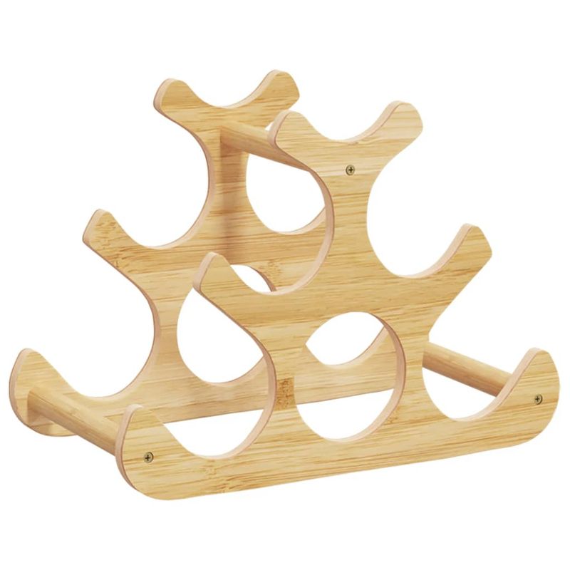 Casa si Gradina - Bucatarie si vesela - Accesorii bar - Carafe si decantoare - Raft de vin, pentru 6 sticle, 35x18x25,5 cm, bambus - Infinity.ro