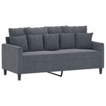 Casa si Gradina - Mobilier - Canapele si coltare - Canapele - Canapea cu 2 locuri, gri inchis, 140 cm, catifea - Infinity.ro