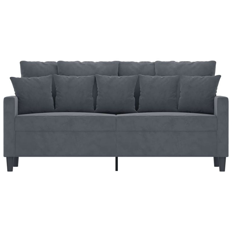 Casa si Gradina - Mobilier - Canapele si coltare - Canapele - Canapea cu 2 locuri, gri inchis, 140 cm, catifea - Infinity.ro